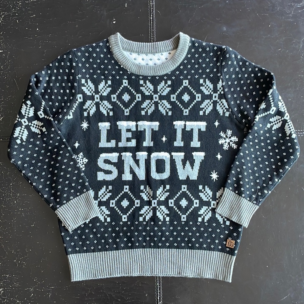 Tipsy elves let it snow kids youth size medium Christmas sweater